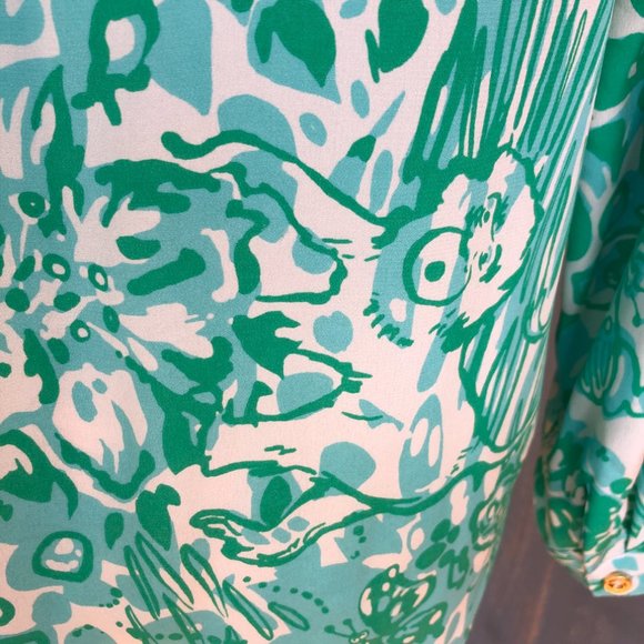 Lilly Pulitzer Delray Silk Tunic Bungle In The Jungle Sz S - Picture 12 of 16